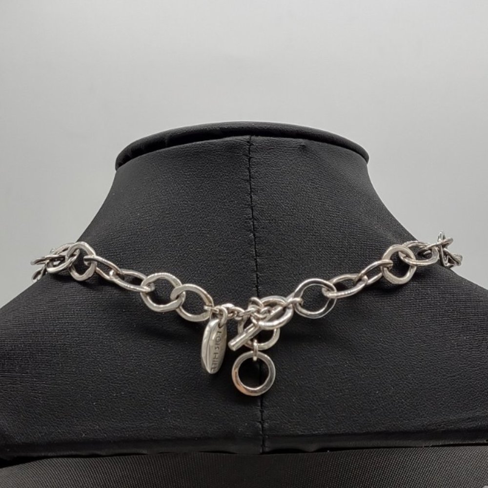 Rare Vintage Lois Hill Pendant Necklace Granulation Leaf Pendant w/Matching Ear - Picture 5 of 9